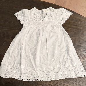 White Eyelet Kids Dress